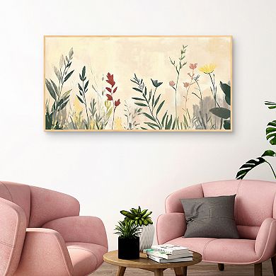 Masterpiece Stems & Flowers Framed Canvas Wall Art