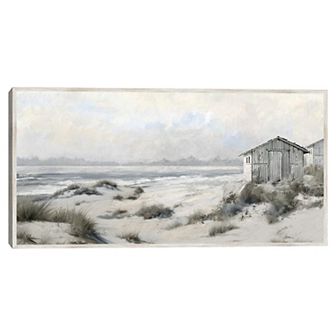 Masterpiece Coastline Cottages Coastal Framed Canvas Wall Art