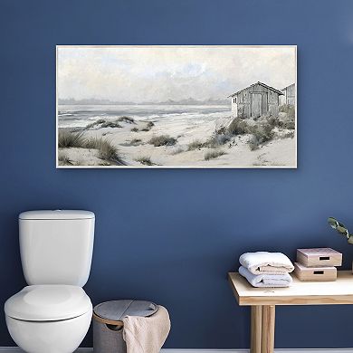 Masterpiece Coastline Cottages Coastal Framed Canvas Wall Art