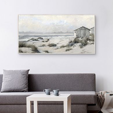 Masterpiece Coastline Cottages Coastal Framed Canvas Wall Art