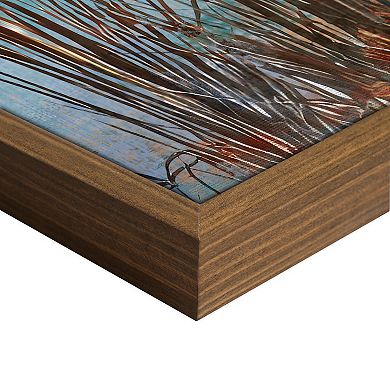 Masterpiece Lake Reeds Panel Framed Canvas Wall Art