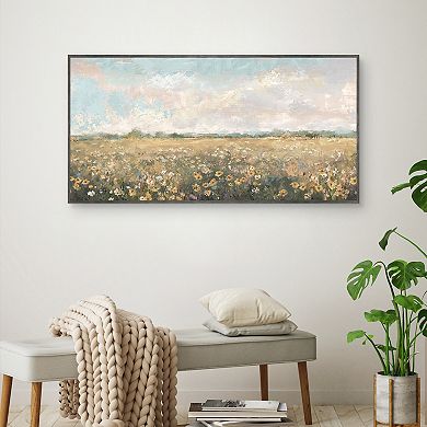 Masterpiece Meadow Colors Framed Canvas Wall Art