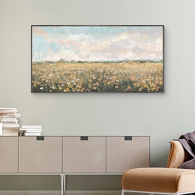 Masterpiece Meadow Colors Framed Canvas Wall Art