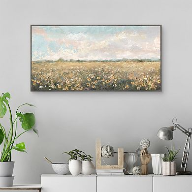 Masterpiece Meadow Colors Framed Canvas Wall Art