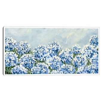 Masterpiece Hydrangea Meadow I Framed Canvas Wall Art