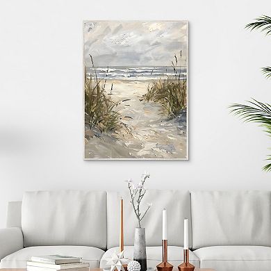 Masterpiece Textured Coast Framed Canvas Wall Art