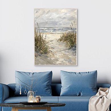 Masterpiece Textured Coast Framed Canvas Wall Art