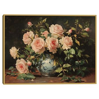 Masterpiece Love's Offering Floral Framed Canvas Wall Art