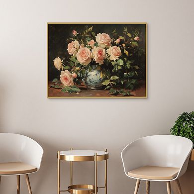 Masterpiece Love's Offering Floral Framed Canvas Wall Art
