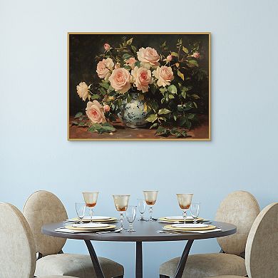Masterpiece Love's Offering Floral Framed Canvas Wall Art