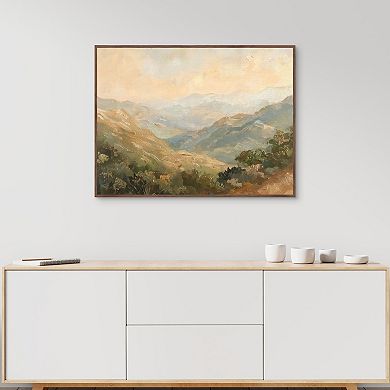 Masterpiece At Dusk Framed Canvas Wall Art