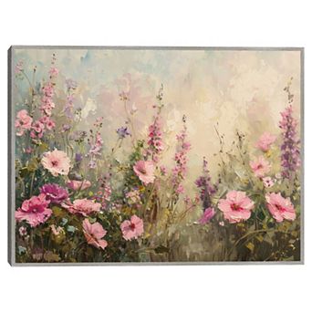 Masterpiece Frilly Flowers Framed Canvas Wall Art