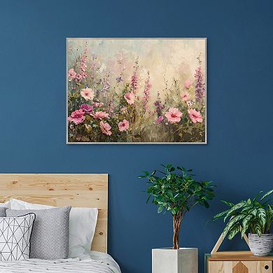 Masterpiece Frilly Flowers Framed Canvas Wall Art