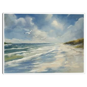 Masterpiece No Better Day Coastal Framed Canvas Wall Art