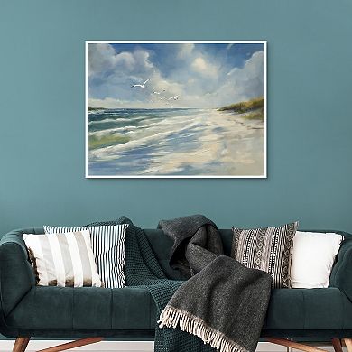 Masterpiece No Better Day Coastal Framed Canvas Wall Art