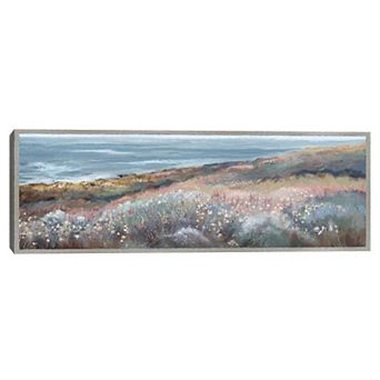 Masterpiece Seaside Garden Panel Framed Canvas Wall Art