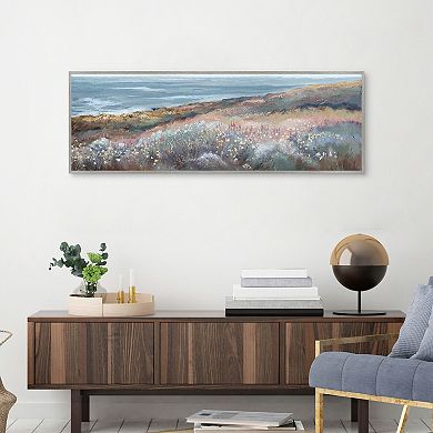 Masterpiece Seaside Garden Panel Framed Canvas Wall Art