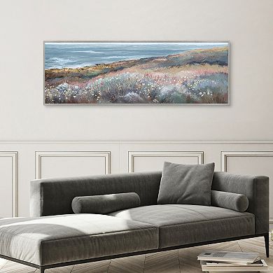 Masterpiece Seaside Garden Panel Framed Canvas Wall Art