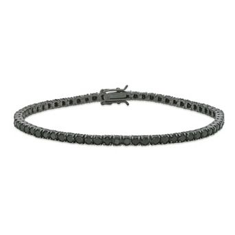 Men's LYNX Sterling Silver Gemstone Tennis Bracelet