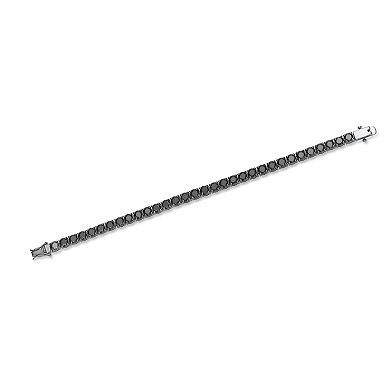 Men's LYNX Sterling Silver Gemstone Tennis Bracelet
