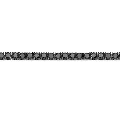 Men's LYNX Sterling Silver Gemstone Tennis Bracelet