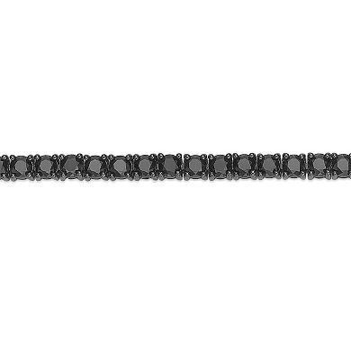 Men's LYNX Sterling Silver Gemstone Tennis Bracelet