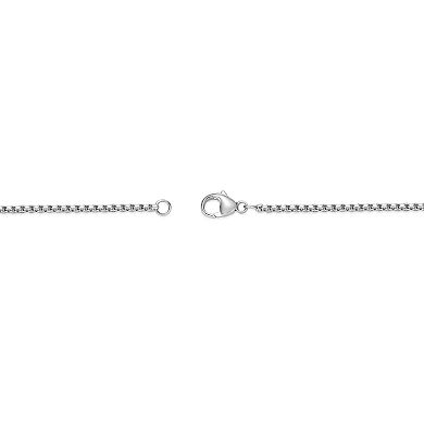 Men's LYNX Sterling Silver Black Gemstone Cross Pendant Necklace