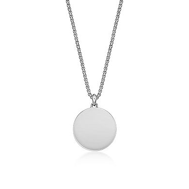 Men's LYNX Sterling Silver Compass Pendant Necklace