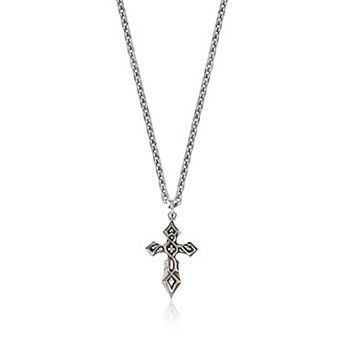 Men's LYNX Cross Pendant Necklace