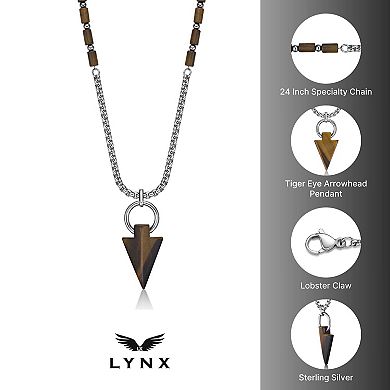 Men's LYNX Arrowhead Pendant Necklace