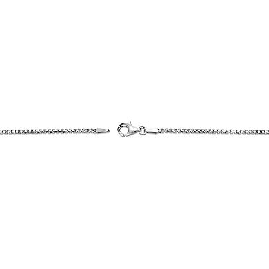 Men's LYNX Sterling Silver Gemstone Octagon Pendant Necklace