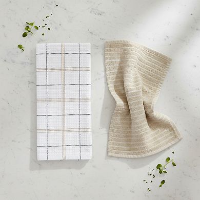 Mingle & Co. 2-pk. Gridded Terry Kitchen Towels
