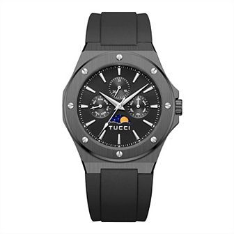 TUCCI Italy Precisione Men's Black Rubber Strap Watch - TW0594