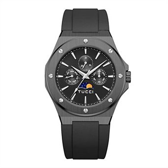 TUCCI Italy Precisione Men's Black Rubber Strap Watch - TW0594