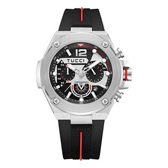 TUCCI Italy Complesso Men's Stainless Steel Rubber Strap Watch - TW0598