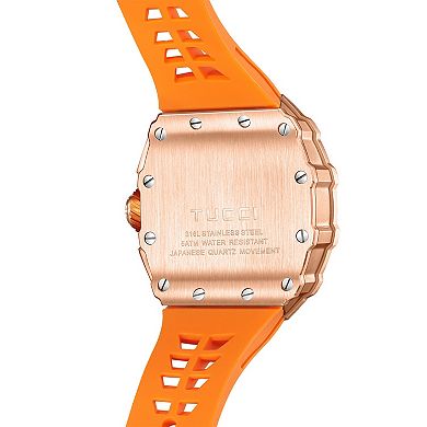 TUCCI Italy Extremist Men's Stainless Steel Silicone Strap Watch - TW0599