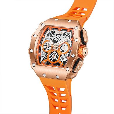 TUCCI Italy Extremist Men's Stainless Steel Silicone Strap Watch - TW0599