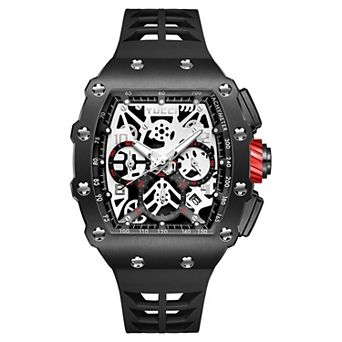 TUCCI Italy Extremist Men's Stainless Steel Silicone Strap Watch - TW0599