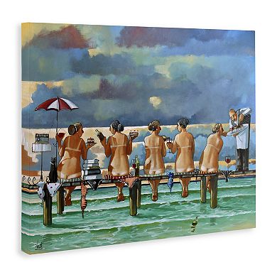 Stupell Home Decor Women on Dock Canvas Wall Art