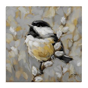 Stupell Home Decor Bird Perched Pussy Willow Wall Art