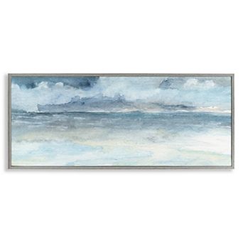 Stupell Home Decor Abstract Cloudy Ocean Waves Framed Wall Art