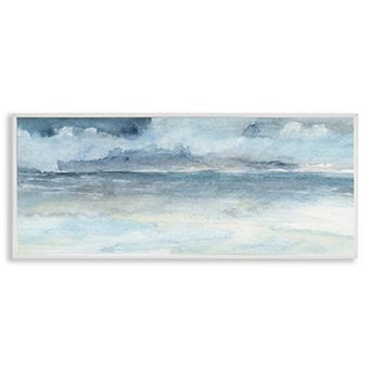Stupell Home Decor Abstract Cloudy Ocean Waves Framed Wall Art