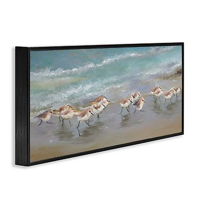 Stupell Home Decor Sandpiper Flock Coastal Framed Wall Art