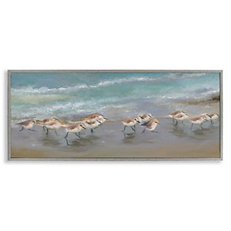 Stupell Home Decor Sandpiper Flock Coastal Framed Wall Art