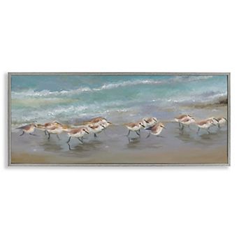 Stupell Home Decor Sandpiper Flock Coastal Framed Wall Art