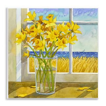 Stupell Home Decor Daffodils in Seaside Window Wall Art