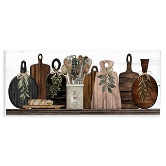 Stupell Home Decor Wooden Kitchen Utensils & Cutting Boards Wall Art