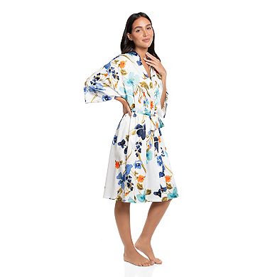 Women's Lilac+London Solid Wrapper Robe