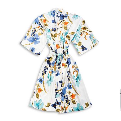 Women's Lilac+London Solid Wrapper Robe