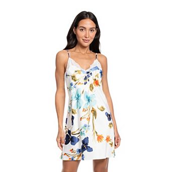 Women's Lilac+London Lace Trim Print Chemise